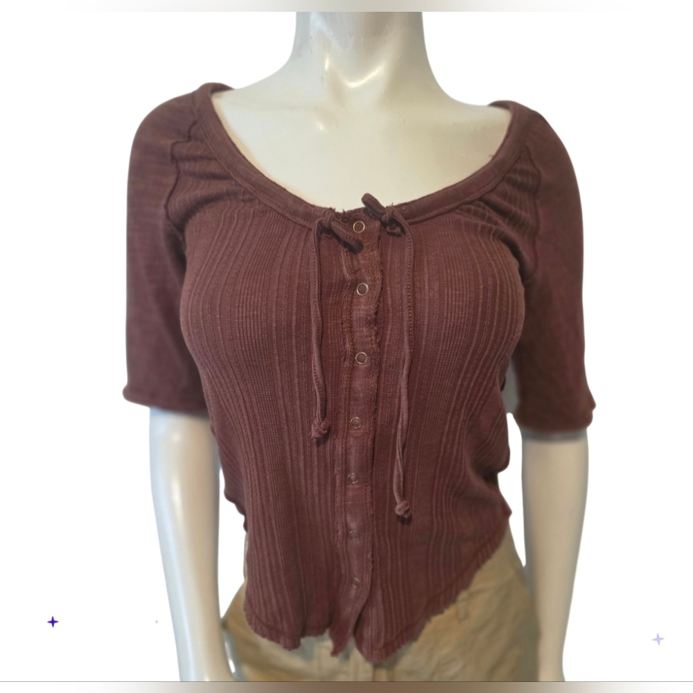 We The Free Daisy Tee Brown Owl Size XS NWT - Picture 2 of 16